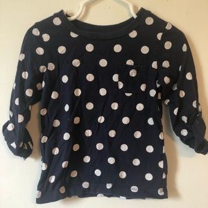 Carter's Shirts & Tops - Carters 2T 3/4 length sleeve Navy Blue Polka Dot Carter's Shirts & Tops - Carters 2T 3/4 length sleeve Navy Blue Polka Dot